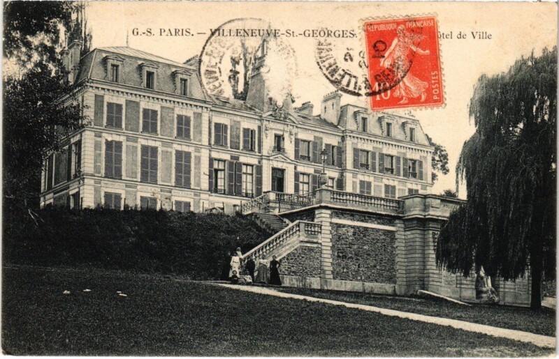 Carte postale ancienne Villeneuve Saint-Georges Hotel de Ville à Villeneuve-Saint-Georges