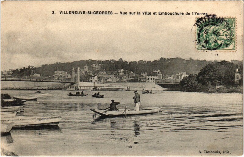 Carte postale ancienne Villeneuve Saint-Georges vue sur la ville à Villeneuve-Saint-Georges