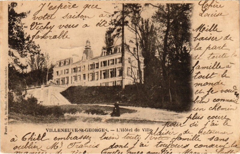 Carte postale ancienne Villeneuve Saint-Georges Hotel de Ville à Villeneuve-Saint-Georges
