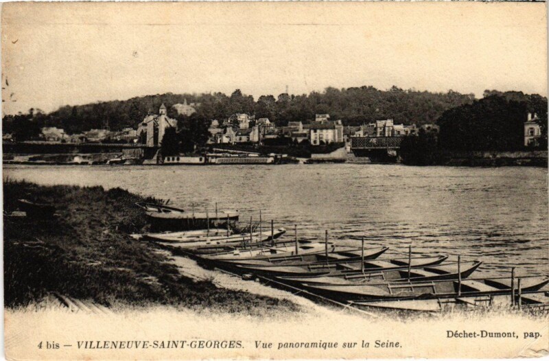 Carte postale ancienne Villeneuve Saint-Georges vue panoramique à Villeneuve-Saint-Georges