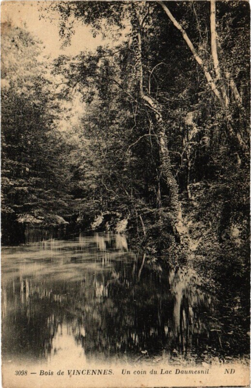 Carte postale ancienne Bois de Vincennes un coin du Lac Daumesnil à Vincennes