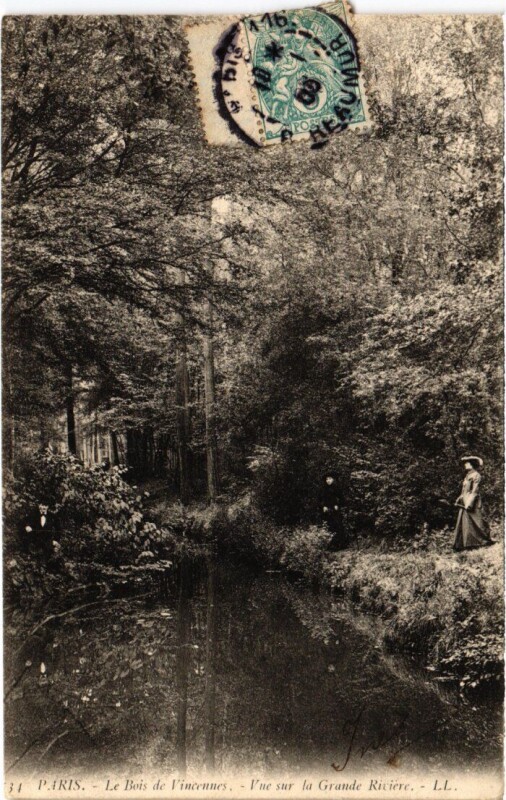 Carte postale ancienne Vincennes vue sur la Grande Riviere à Vincennes