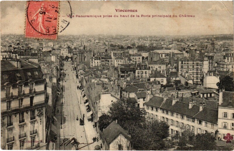 Carte postale ancienne Vincennes vue panoramique à Vincennes