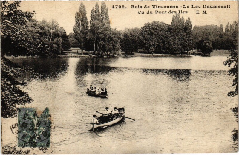 Carte postale ancienne Vincennes Lac Daumesnil à Vincennes