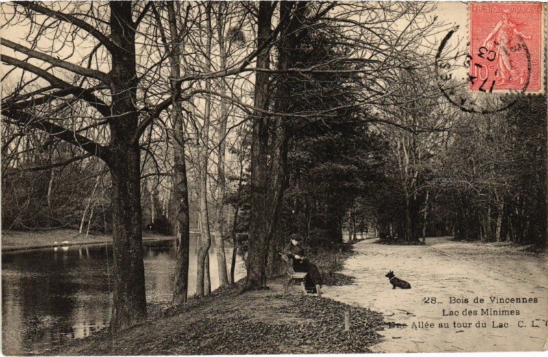 Carte postale ancienne Vincennes Lac des Minimes à Vincennes