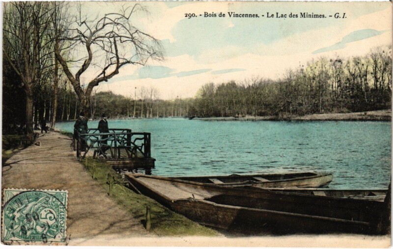 Carte postale ancienne Vincennes Lac des Minimes à Vincennes