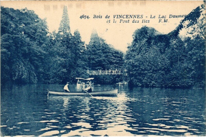 Carte postale ancienne Vincennes Lac Daumesnil et Pont des Iles à Vincennes