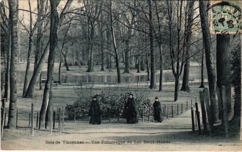 Carte postale ancienne Vincennes vue pittoresque du Lac Saint-Mande à Vincennes