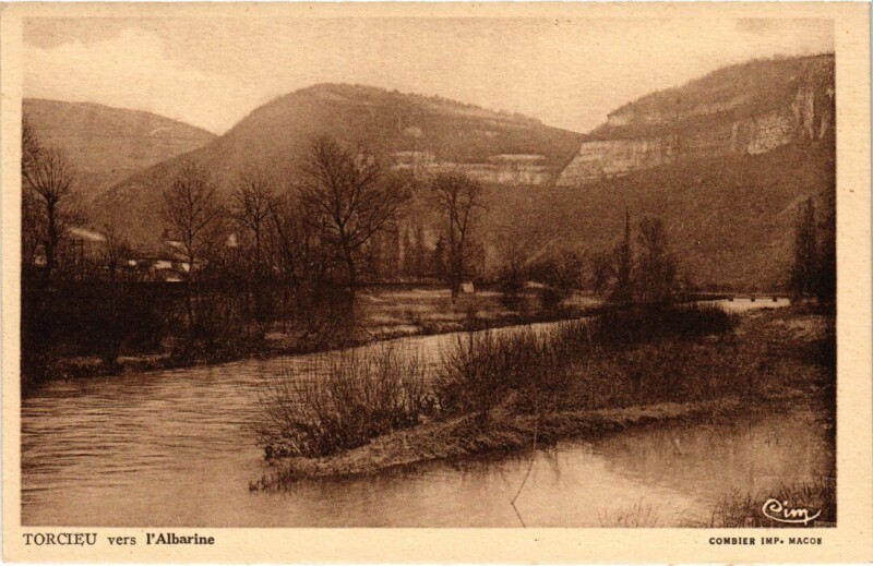 Carte postale ancienne Torcieu vers l'Albarine France à Torcieu