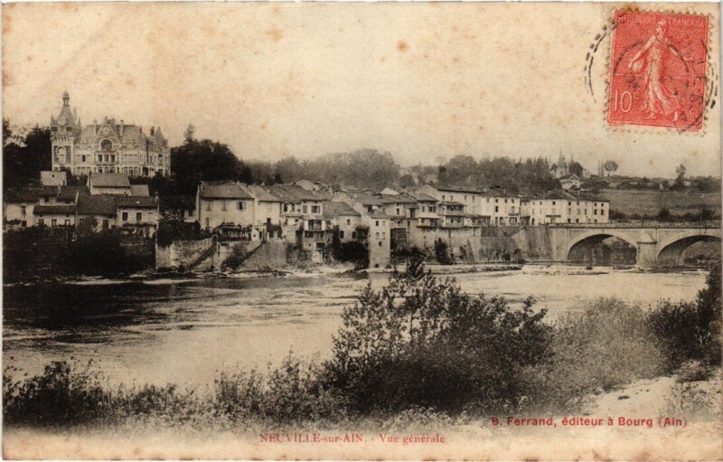 Carte postale ancienne Neuville s Ain Vue Generale France