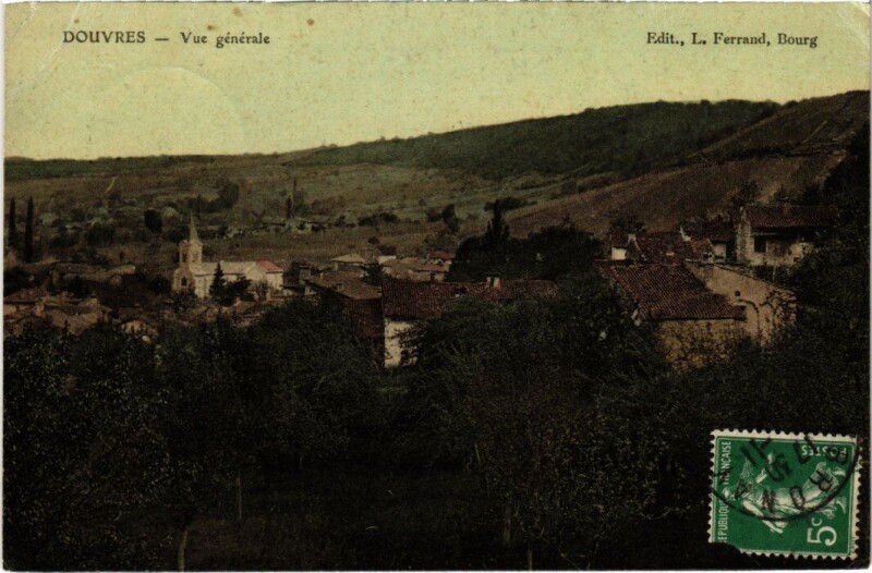 Carte postale ancienne Douvres Vue Generale France à Douvres