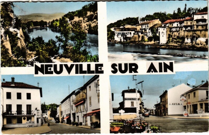 Carte postale ancienne Souvenir de Neuville s Ain France
