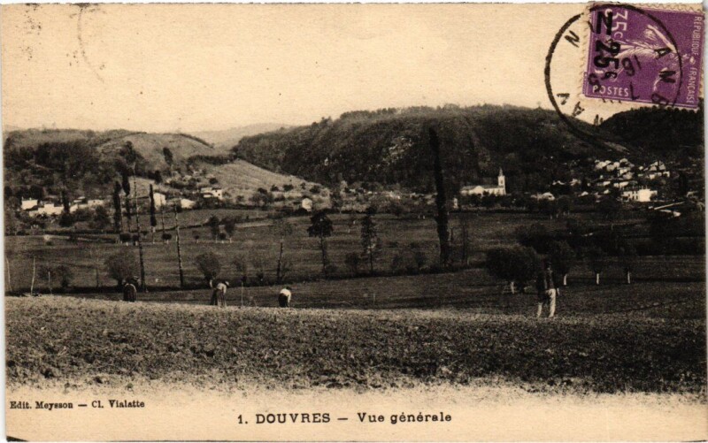 Carte postale ancienne Douvres Vue Generale France à Douvres