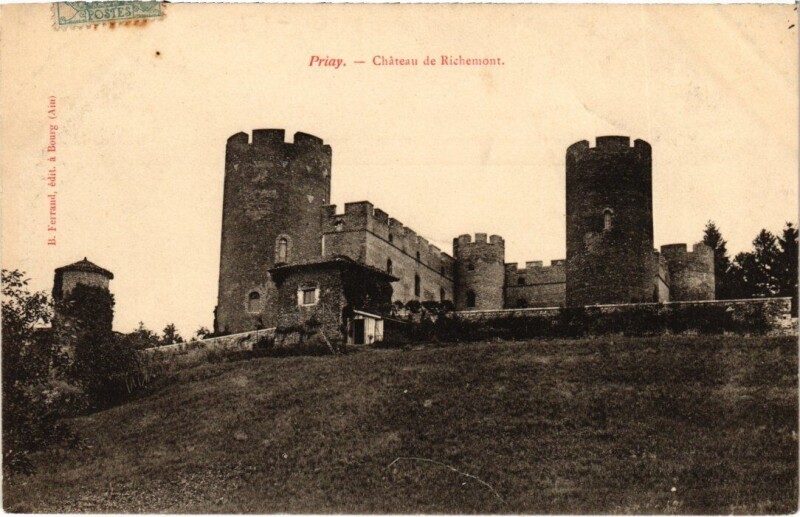 Carte postale ancienne Priay Chateau de Richemont France à Priay