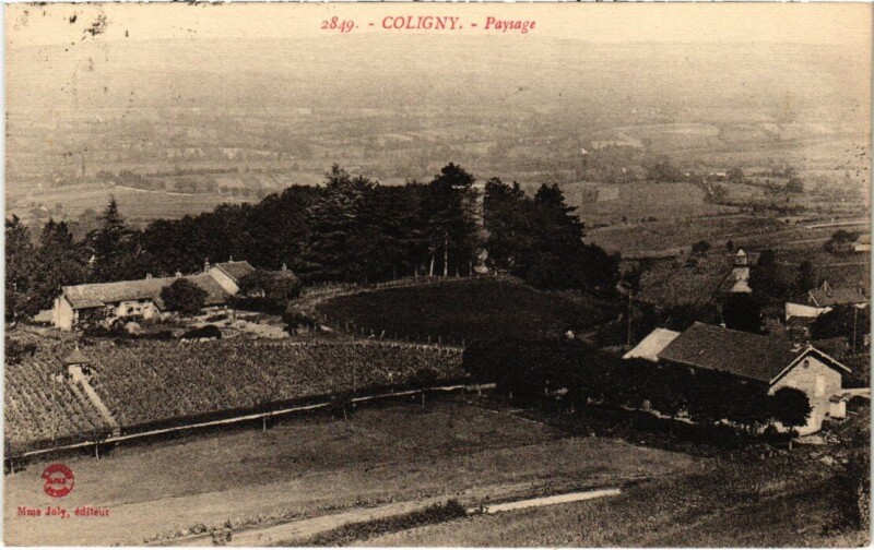 Carte postale ancienne Coligny Paysage France à Coligny