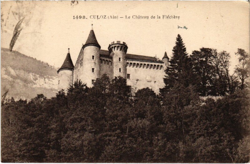 Carte postale ancienne Culoz Le Chateau de la Flechere France à Culoz
