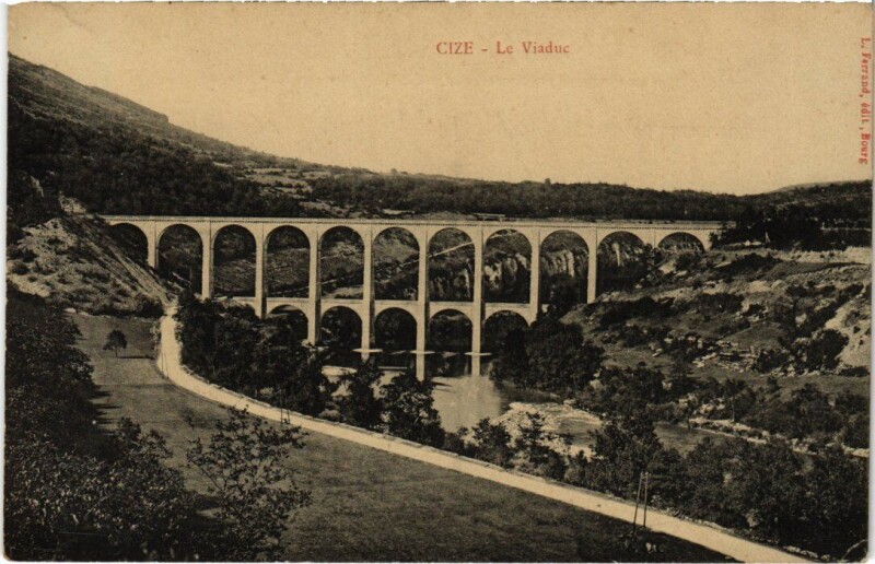 Carte postale ancienne Cize Le Viaduc France