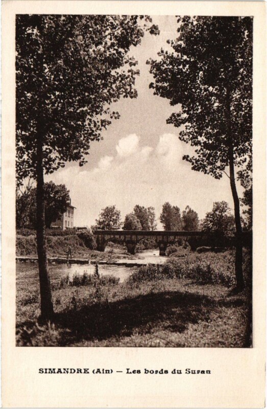 Carte postale ancienne Simandre Les bords du Suran France