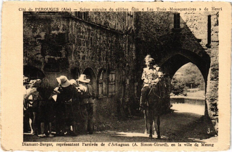 Carte postale ancienne Perouges Les Trois Mousquetaires France