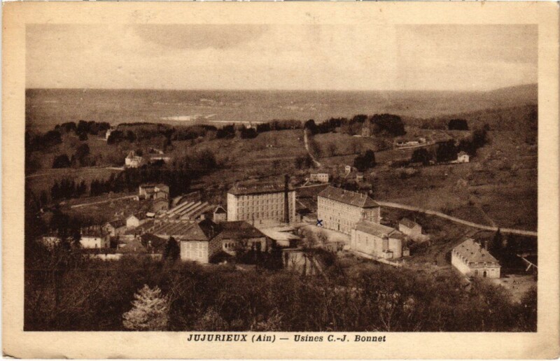 Carte postale ancienne Jujurieux Usines C-J Bonnet France à Jujurieux