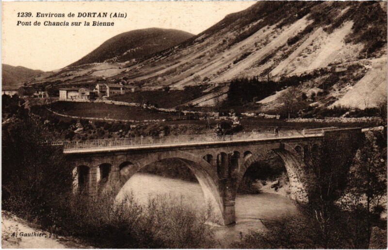 Carte postale ancienne Environs de Dortan Pont de Chancia France à Dortan