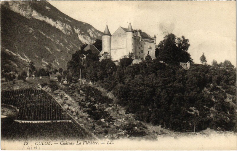 Carte postale ancienne Culoz Chateau La Flechere France à Culoz