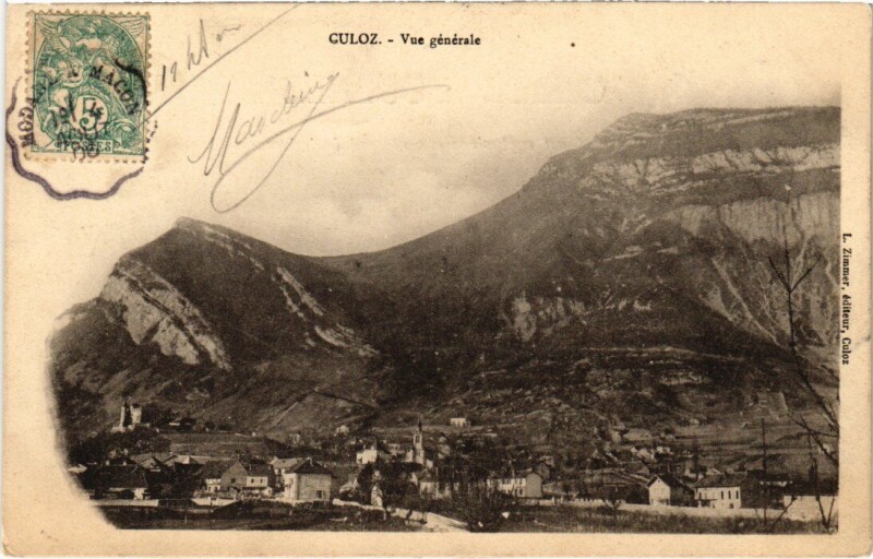 Carte postale ancienne Culoz Vue Generale France à Culoz
