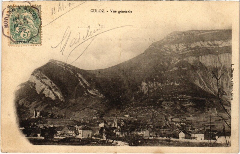 Carte postale ancienne Culoz Vue Generale France à Culoz