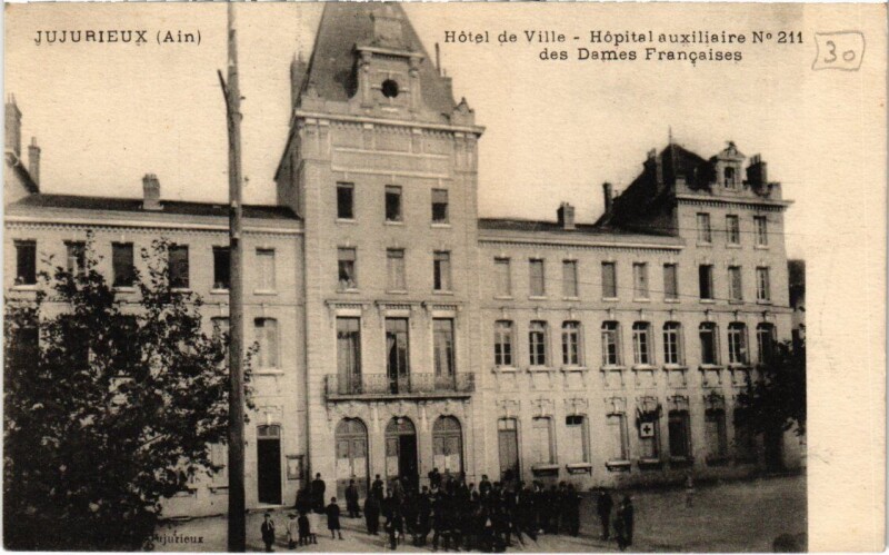 Carte postale ancienne Jujurieux Hotel de Ville France à Jujurieux