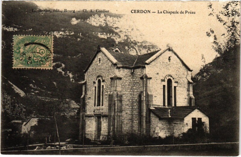 Carte postale ancienne Cerdon La Chapelle de Preau France à Cerdon