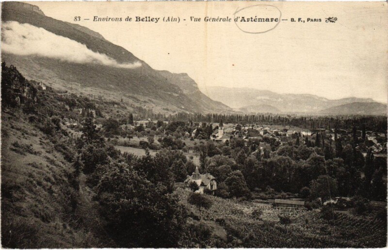 Carte postale ancienne Env de Belley Vue Generale d'Artemare France à Artemare
