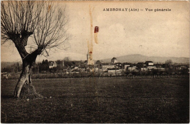 Carte postale ancienne Ambronay Vue Generale France à Ambronay