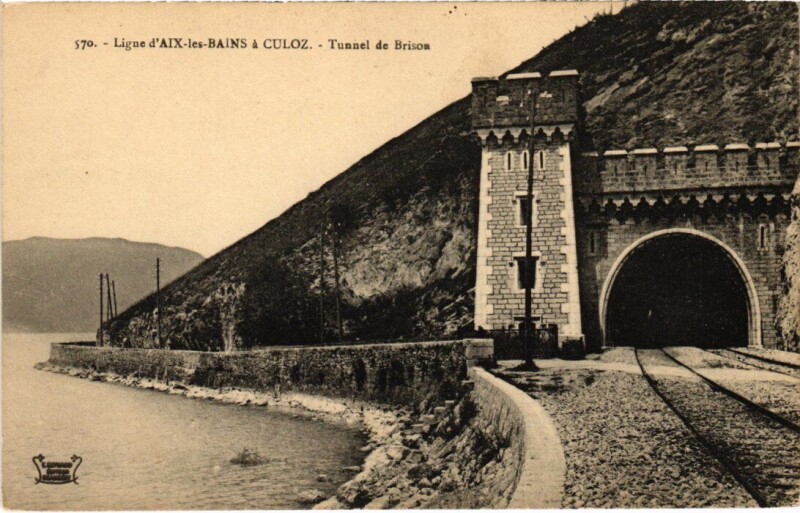 Carte postale ancienne Culoz Tunnel de Brison France à Culoz