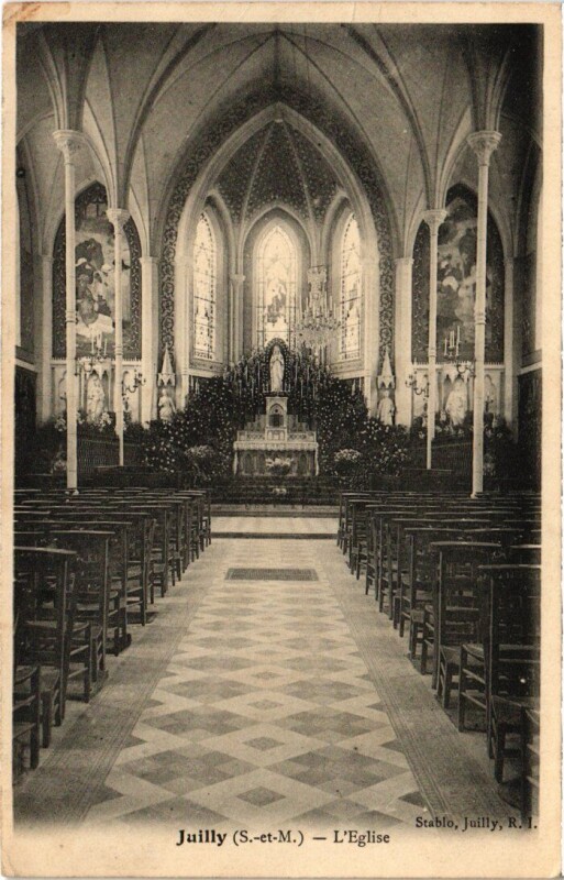 Carte postale ancienne Juilly Eglise à Juilly