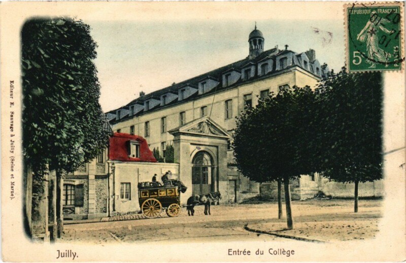 Carte postale ancienne Juilly Entree du College à Juilly