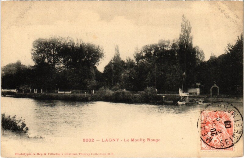 Carte postale ancienne Lagny-sur-Marne Le Moulin Rouge à Lagny-sur-Marne