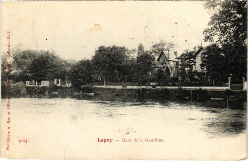 Carte postale ancienne Lagny-sur-Marne Quai de la Gourdine à Lagny-sur-Marne