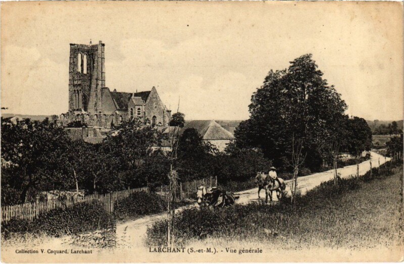 Carte postale ancienne Larchant Vue Generale à Larchant