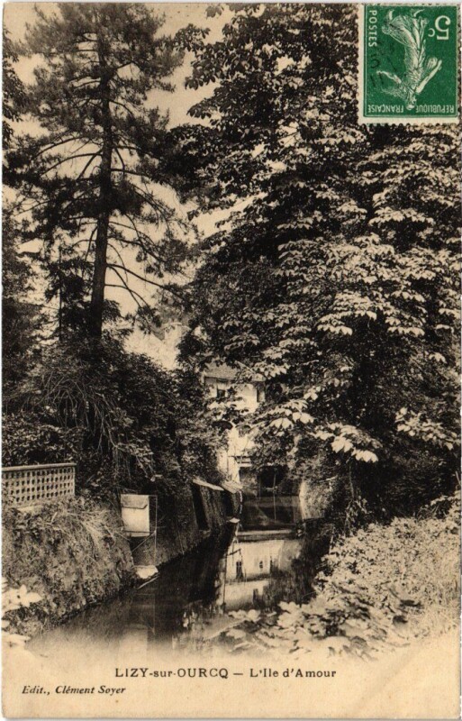 Carte postale ancienne Lizy-sur-Ourcq L'Ile d'Amour à Lizy-sur-Ourcq