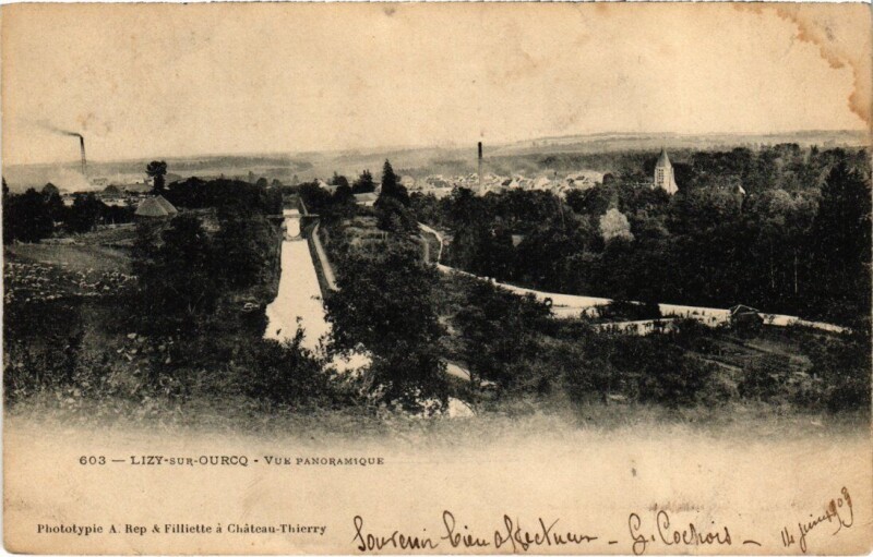 Carte postale ancienne Lizy-sur-Ourcq Vue Panoramique à Lizy-sur-Ourcq