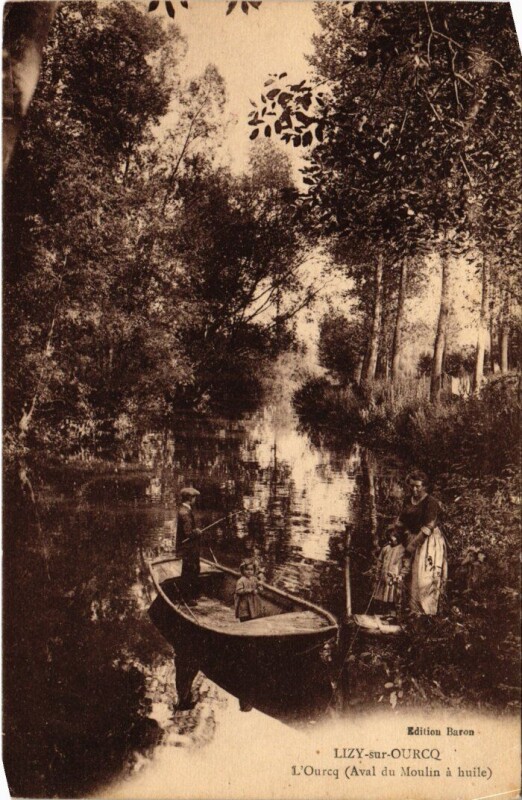 Carte postale ancienne Lizy-sur-Ourcq L'Ourcq Aval du Moulin a Huile à Lizy-sur-Ourcq