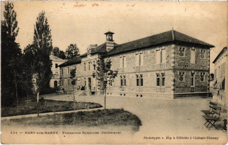 Carte postale ancienne Mary-sur-Marne Fondation Borniche - Interieur à Mary-sur-Marne