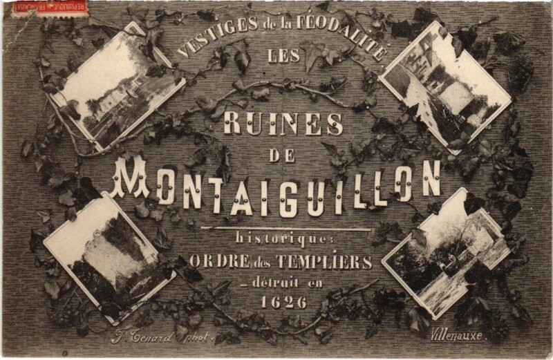 Carte postale ancienne Louan-Villegruis-Fontaine Les Ruines de Montaiguillon à Louan-Villegruis-Fontaine