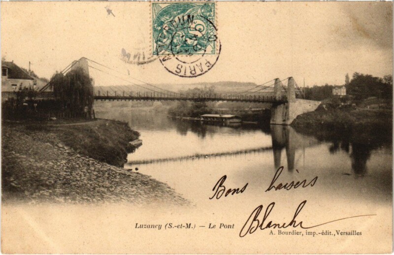 Carte postale ancienne Luzancy Le Pont à Luzancy