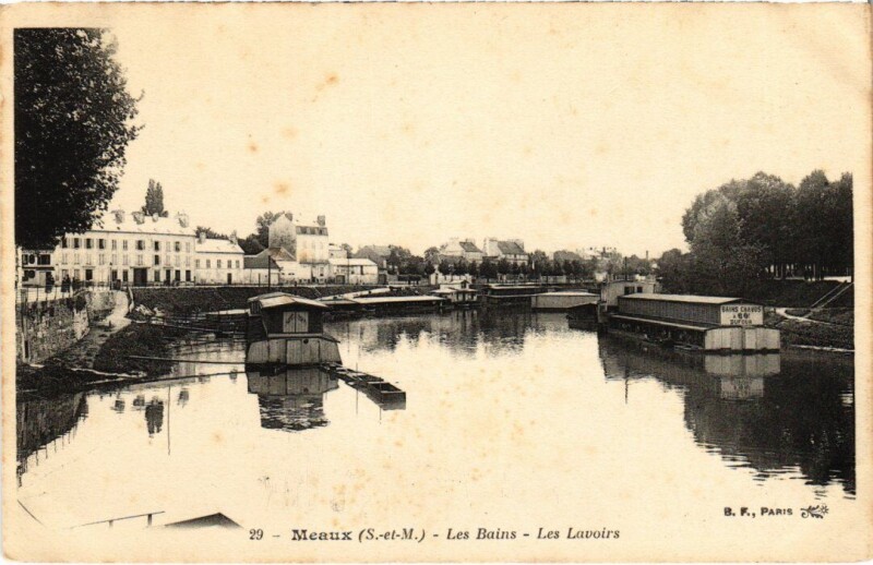Carte postale ancienne Meaux Les Bains - Les Lavoirs à Meaux