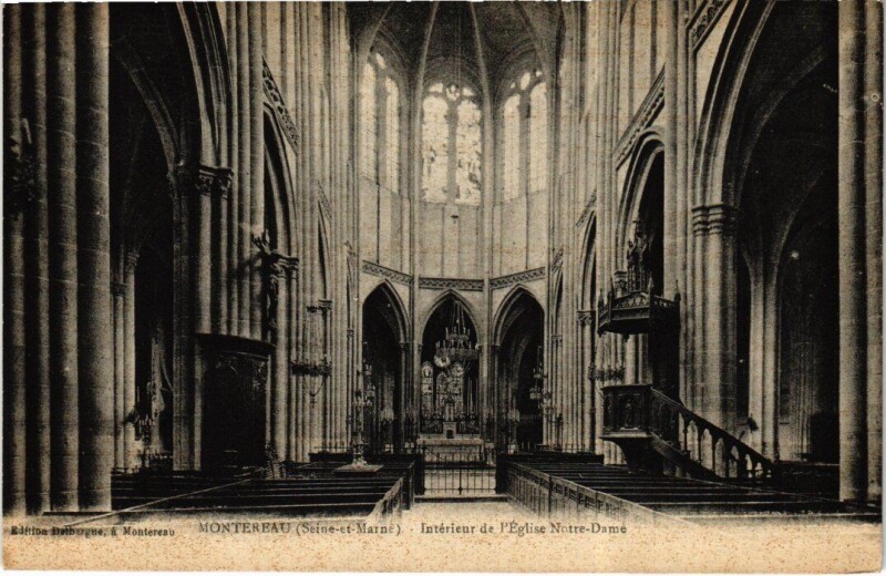 Carte postale ancienne Montereau-Fault-Yonne Eglise Notre-Dame à Montereau-Fault-Yonne
