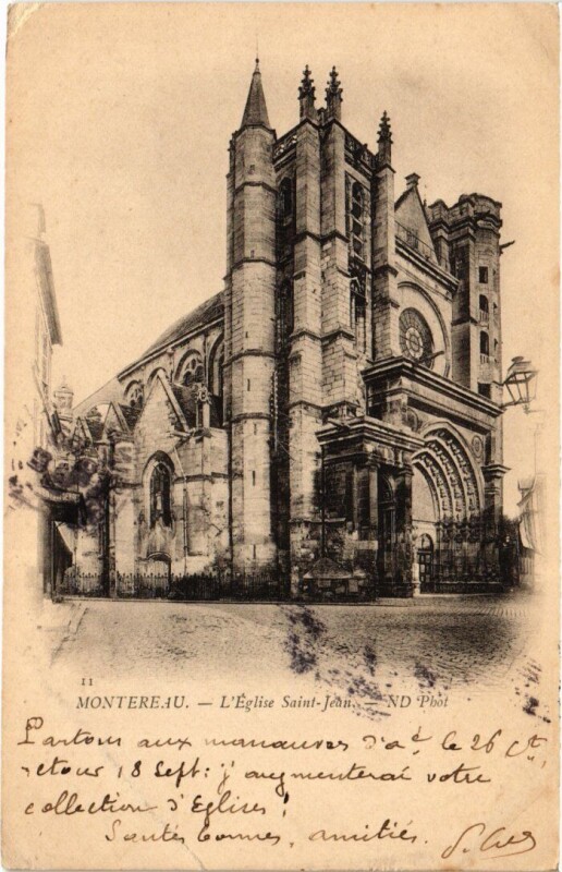 Carte postale ancienne Montereau-Fault-Yonne Eglise Saint-Jean à Montereau-Fault-Yonne
