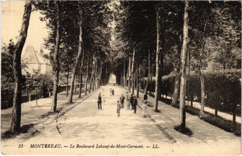 Carte postale ancienne Montereau-Fault-Yonne Le Boulevard Leboeuf-de-Mont-Germont à Montereau-Fault-Yonne