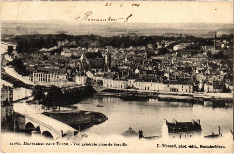 Carte postale ancienne Montereau-Fault-Yonne Vue Generale à Montereau-Fault-Yonne