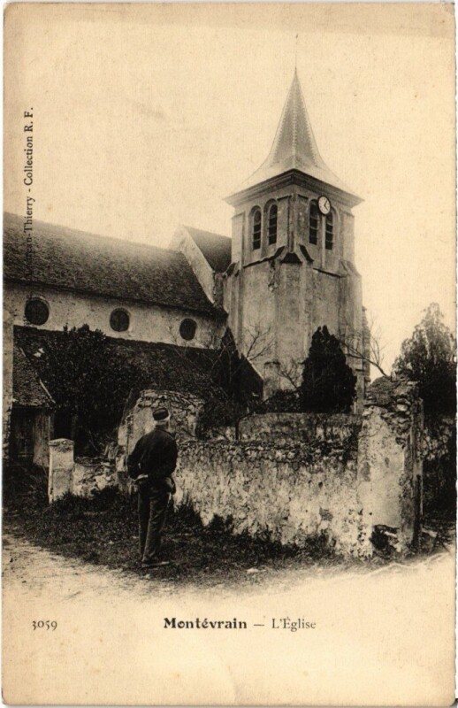 Carte postale ancienne Montevrain Eglise